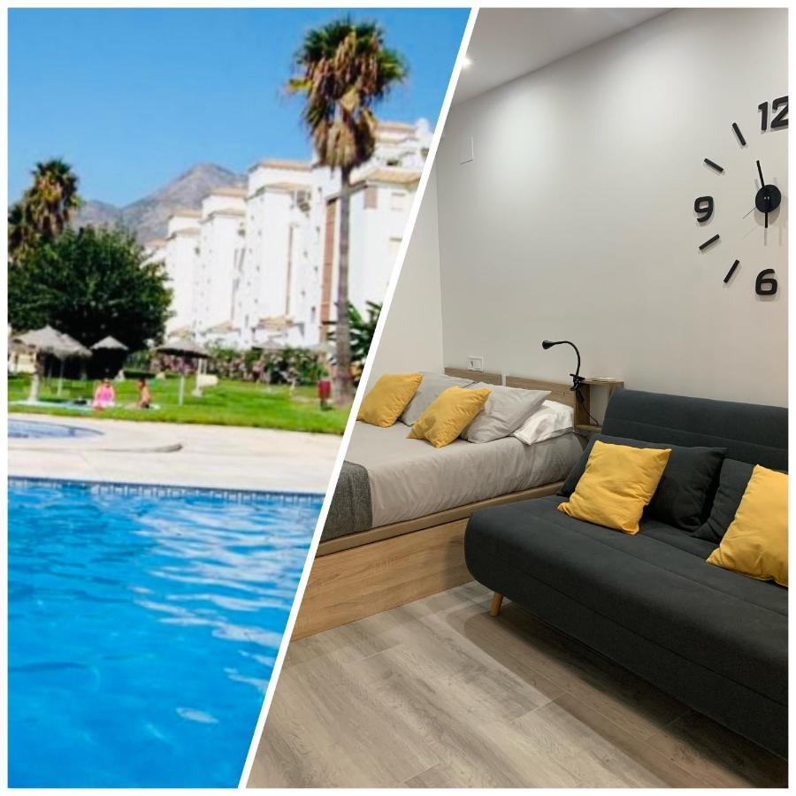 Precioso Estudio Frente Al Mar Con Piscina Benalmadena Bagian luar foto